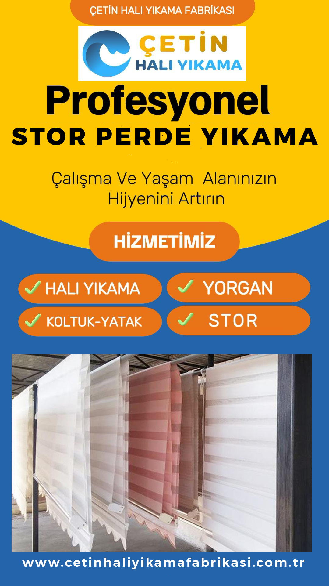 Profesyonel Stor Perde Yıkama